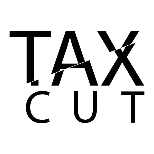 Concepto de reducción de impuestos negro — Foto de Stock