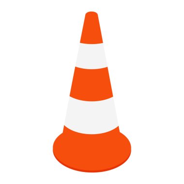 Turuncu trafik koni raster illüstrasyon