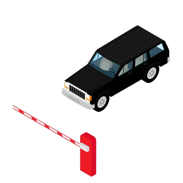 Car barrier gate raster illustration — Stock Photo, Image