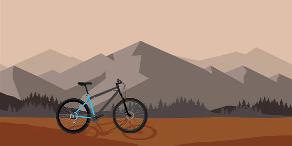 Bicycle riding in wild mountain — Stock Photo, Image