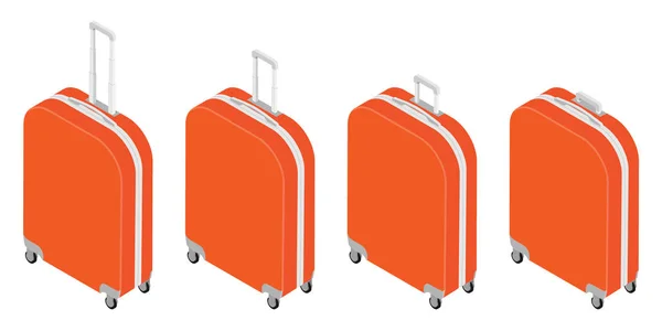 Ilustración de trama de colección de maletas de viaje isométricas — Foto de Stock