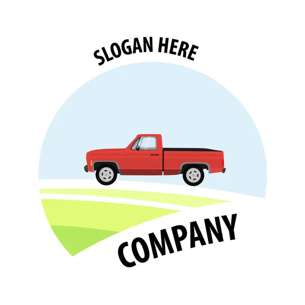 Ciężarówka logo firmy slogan — Wektor stockowy