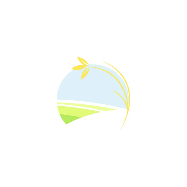 Progettazione logo per agricoltura, agronomia, azienda agricola del grano — Foto Stock