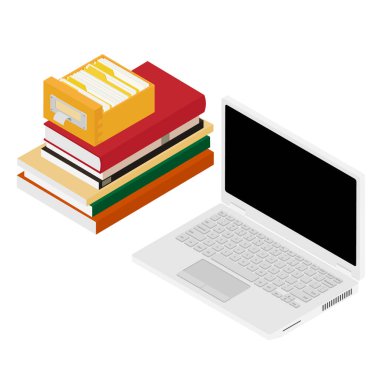 dizüstü bilgisayar ve kitap