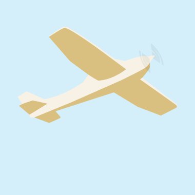 Uçan uçak yolculuğu. Arka plan üzerinde izole uçak