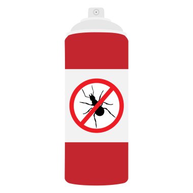 Karınca savar sprey şişesi ikonu. Karınca, böcek dur işareti