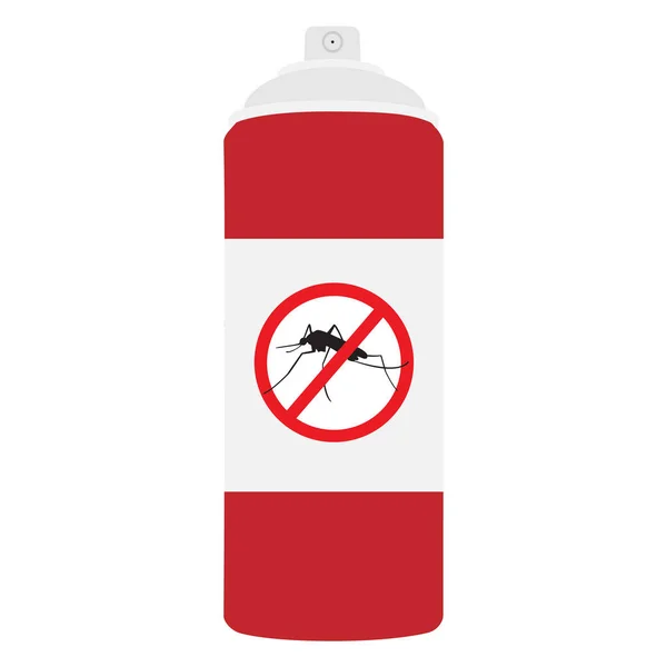 Icono de botella de pulverización de mosquitos de ilustración rasterizada. Mosquito, señal de parada de insectos — Foto de Stock