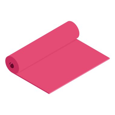 Yoga minderi beyaz arkaplanda izole edilmiş. Yoga çalışıyorum.