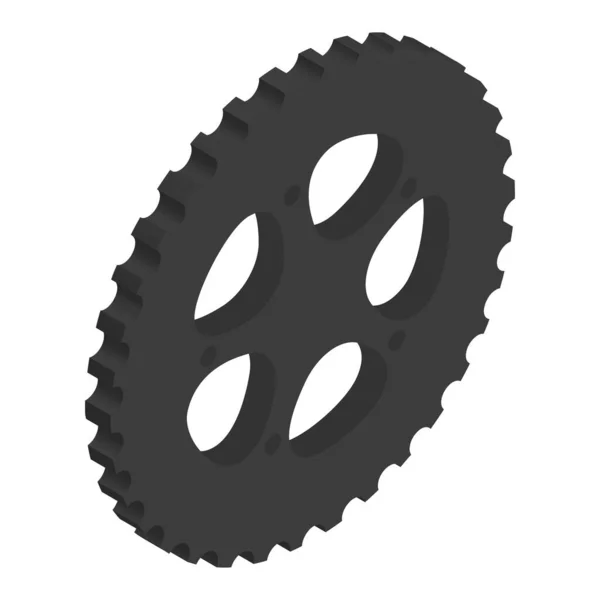 Realistic cog, gear isolated on white background. Gear icon isometric view — Stock Photo, Image