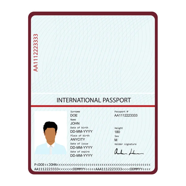 Documento de Identificação do Passaporte id travel — Fotografia de Stock