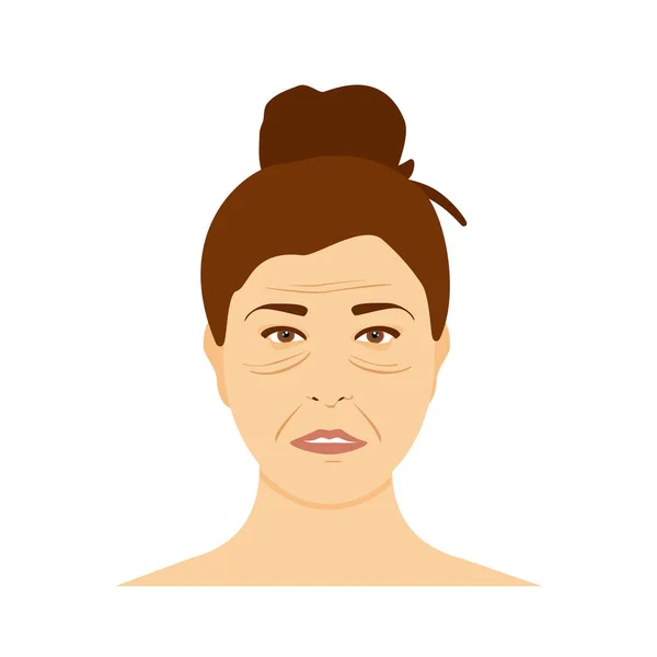 Retrato de mujer mayor con arrugas — Foto de Stock
