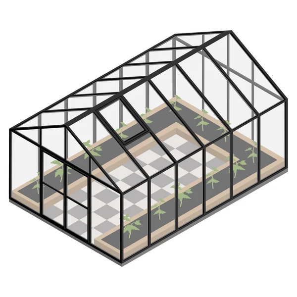 Organik bir çiftlikteki sera