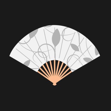 Koyu arkaplanda Asyalı bir çiçek süsü.