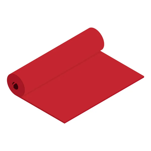 Красная Циновка Йоги Изолирована Белом Фоне Практикуя Йогу — стоковое фото