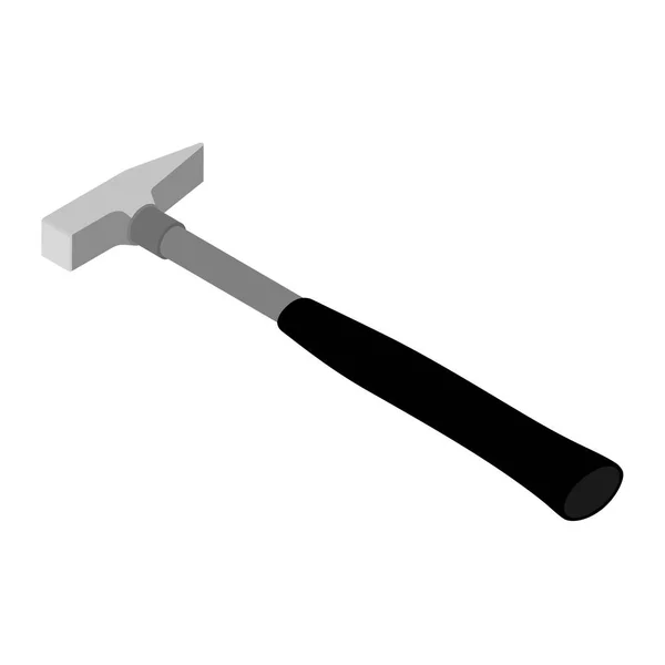 Hammer Black Rubber Handle Raster Worker Equipment Tools — Stock Photo, Image