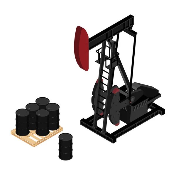 Ölpumpe Ölplattform Energie Industriemaschine Für Und Industrie Ölfässer Oder Chemische — Stockfoto