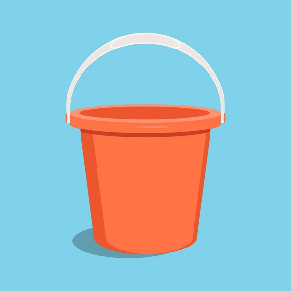 Empty Red Bucket Bucket Garden Vector — Stock Vector