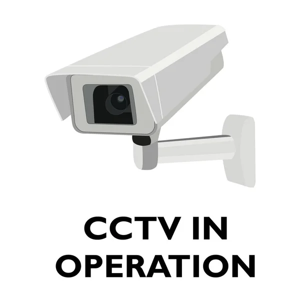 Upozornění Cctv Operačním Znaku — Stock fotografie