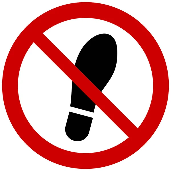 Απαγόρευση Υπογράψει Δεν Πόδια Διαμονή Εδώ Σύμβολο Ράστερ — Φωτογραφία Αρχείου