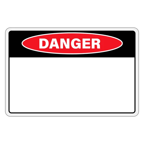 Danger Sign Warning Empty Space Text Isolated White Background — Stock Photo, Image