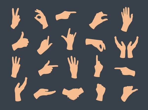 Gestenreich Mit Der Hand Handzeichen Mit Zählgesten Interaktives Kommunikationsset — Stockfoto