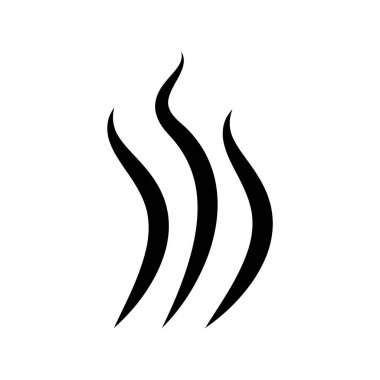 Aromalar ikonu buharlaştırır. Vektör çizgisi ikonu, sıcak aroma, koku ya da buhar sembolü, koku ya da duman kokusu, sigara ya da koku işareti