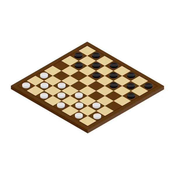 矢量插画等距棋盘与检票员 游戏概念 棋盘游戏Hobby 竞赛场地上的检票员 — 图库矢量图片