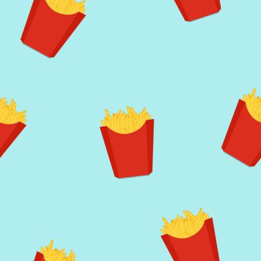 Patates kızartması fast food modeli, arka plan.