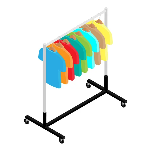 Shirt Colorida Cabide Roupas Guarda Roupa Rack Loja Moda Vista — Fotografia de Stock