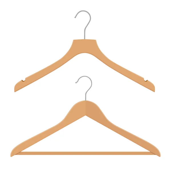 Houten Kleerhanger Kleding Hanger Een Witte Achtergrond — Stockfoto