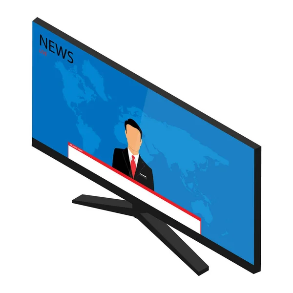 Raster Ilustración Presentador Noticias Televisión Medios Comunicación Concepto Televisión Últimas — Foto de Stock