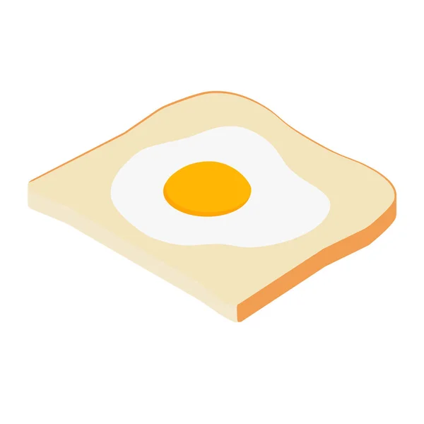 Huevo Frito Tostadas Para Desayuno Huevo Frito Sobre Pan — Foto de Stock