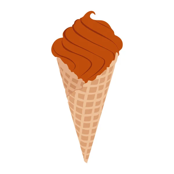 웨이퍼 래스터에 아이스크림은 배경에 분리되어 있습니다 아이스크림 — 스톡 사진