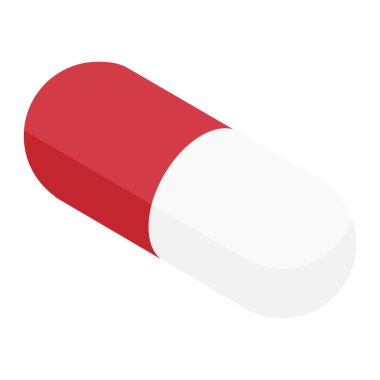 Beyaz arka planda izole edilmiş haplar. Isome Manzarası. Raster.