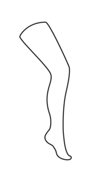 Žena Ženský Obrys Noha Izolované Bílém Pozadí — Stock fotografie