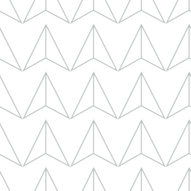 Çizgileri ve üçgensiz vektör arkaplanı olan soyut geometrik desen. Beyaz ve gümüş dokular