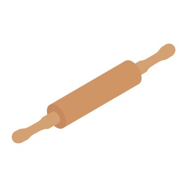 Tahta merdane beyaz arka planda izole edilmiş. Kithsen aletleri. Vektör