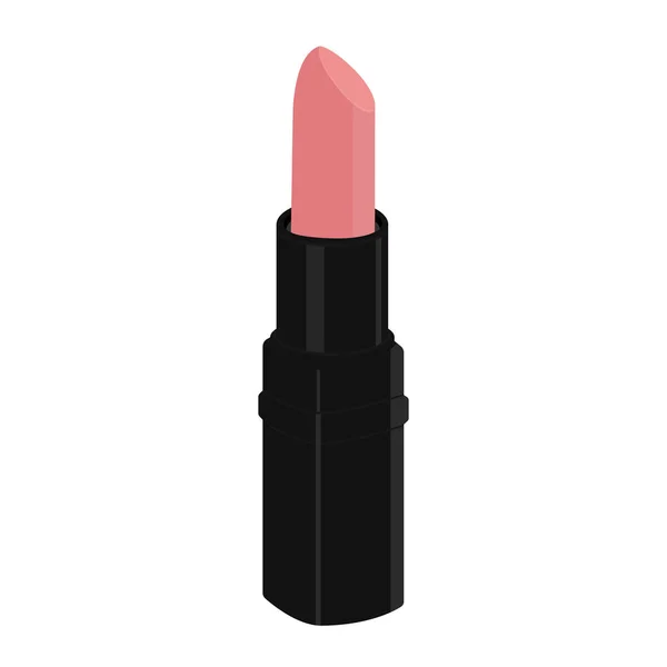 Roze Lippenstift Isometrische Weergave Geïsoleerd Witte Achtergrond Cosmetisch Vector — Stockvector