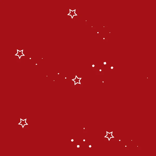 Simple Christmas Pattern Falling Stars Retro Textile Collection Red Background — Stock Photo, Image