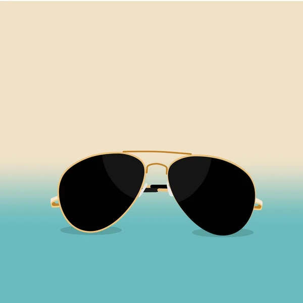 Summer Coming Concept Aviator Sunglasses Sea Beach Background — Stock Photo, Image