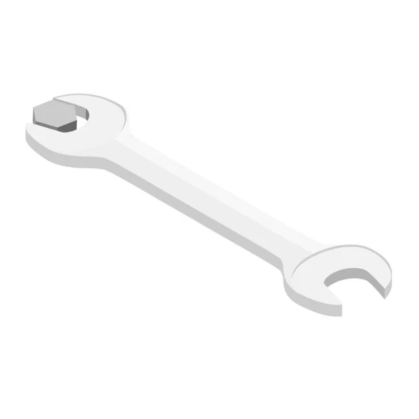 Wrench Bolt Raster Isolated White Background Isometric View Spanner Wrench — Stock Photo, Image