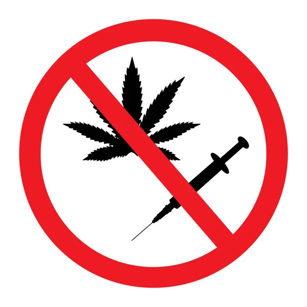 Segno Proibizione Non Sono Permesse Droghe Marijuana — Foto Stock
