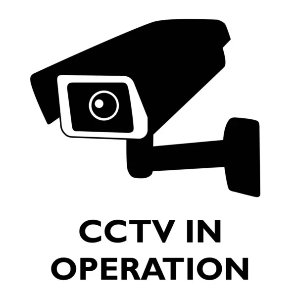 Achtung Cctv Betrieb Zeichen — Stockfoto