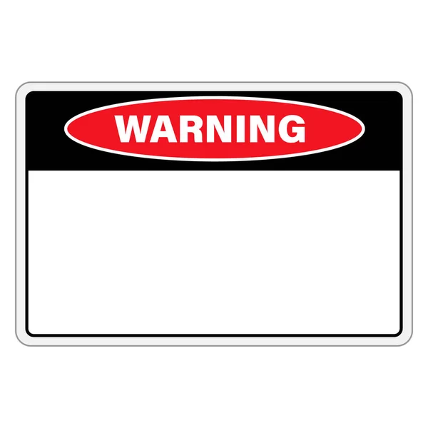 Warning Sign Danger Empty Space Text Isolated White Background — Stock Photo, Image