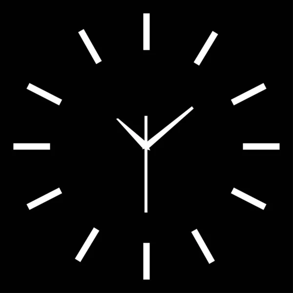 Liniensymbol Wanduhr Zifferblatt Vektor — Stockvektor