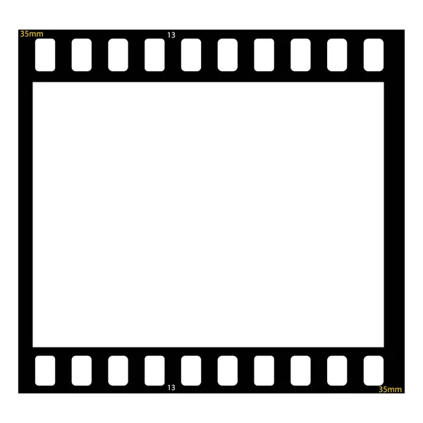 电影胶片 空白相框 为您的图片腾出的空间 真正的高解析度35毫米胶片带白色背景 没有或空的电影胶片带 有趣的边界 — 图库矢量图片