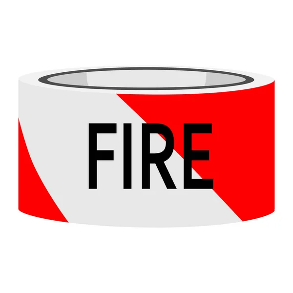 Fire Line Cross Red White Caution Tape — Stock Photo, Image