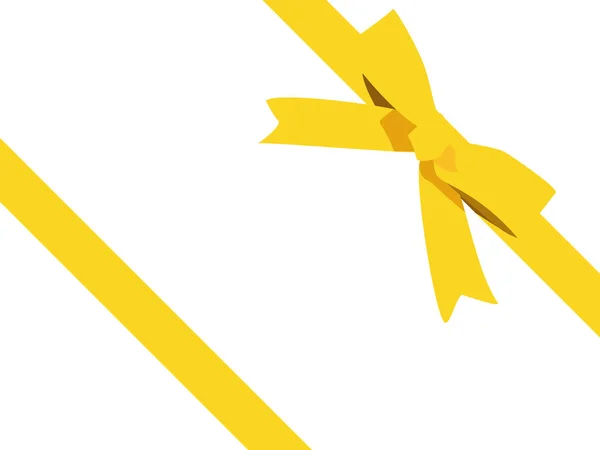 Λαμπερή Χρυσή Σατέν Κορδέλα Λευκό Φόντο Ράστερ Κίτρινο Τόξο Χρυσό — Φωτογραφία Αρχείου