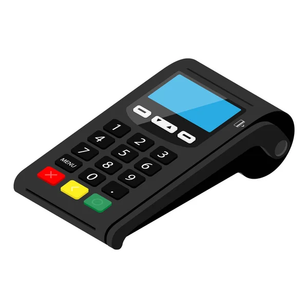 Pos Máquina Pago Terminal Aislada Sobre Fondo Blanco Terminal Pagos — Foto de Stock