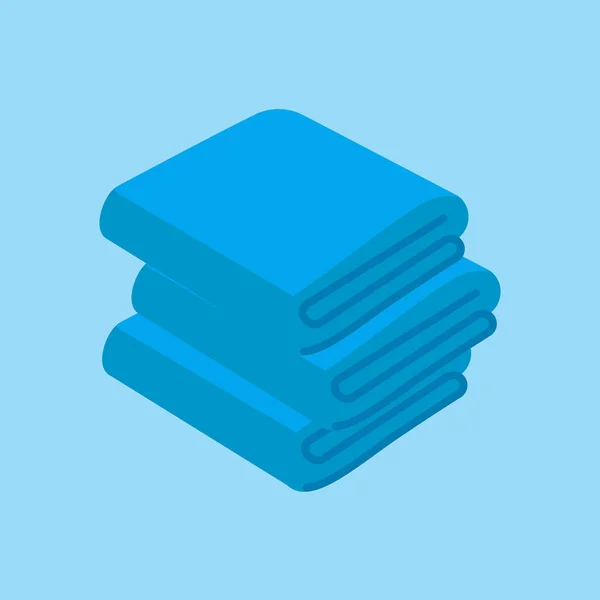 Towel Vector Illustrations Folded Towels Flat Cartoon Style — Stock Vector